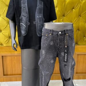 Studded baggy jeans