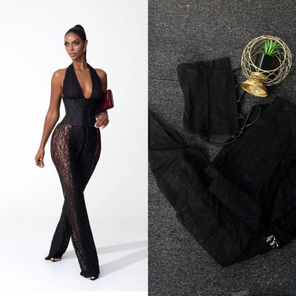 Lace Corset Two Piece Pant sets