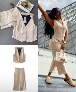 Zara Sleeveless pant set