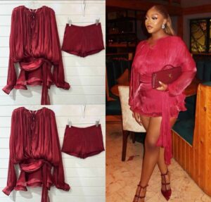 2 piece set  Organza top and short