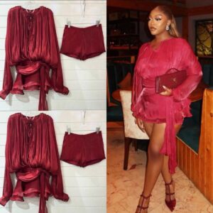 2 piece set  Organza top and short