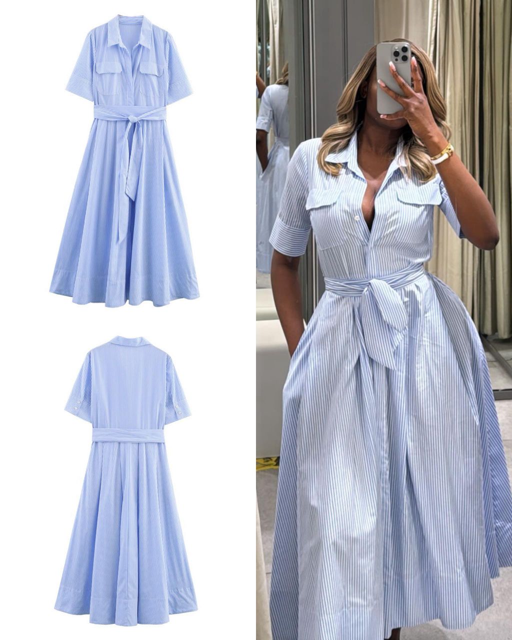 Zara Linen Poplin Shirt Dress - Nessa's Closet