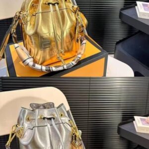 FENDI PARTY SHINING LEATHER BAG
