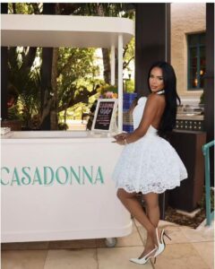 Lacey alter neck gown