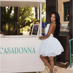 Lacey alter neck gown